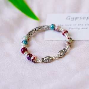 Handmade Ceramic Silver Bracelet China Jingdezhen Porcelain Limited Rare Lucky